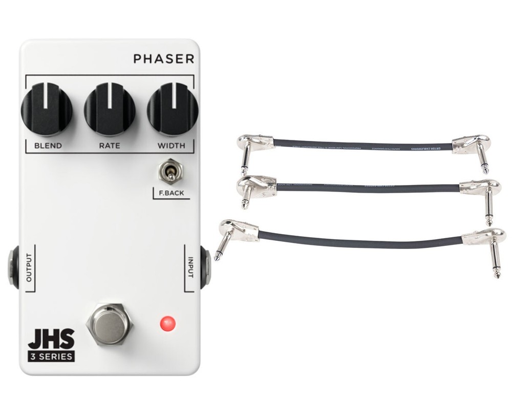 JHS 3 Series Phaser + Gator Patch Cable 3 Pack