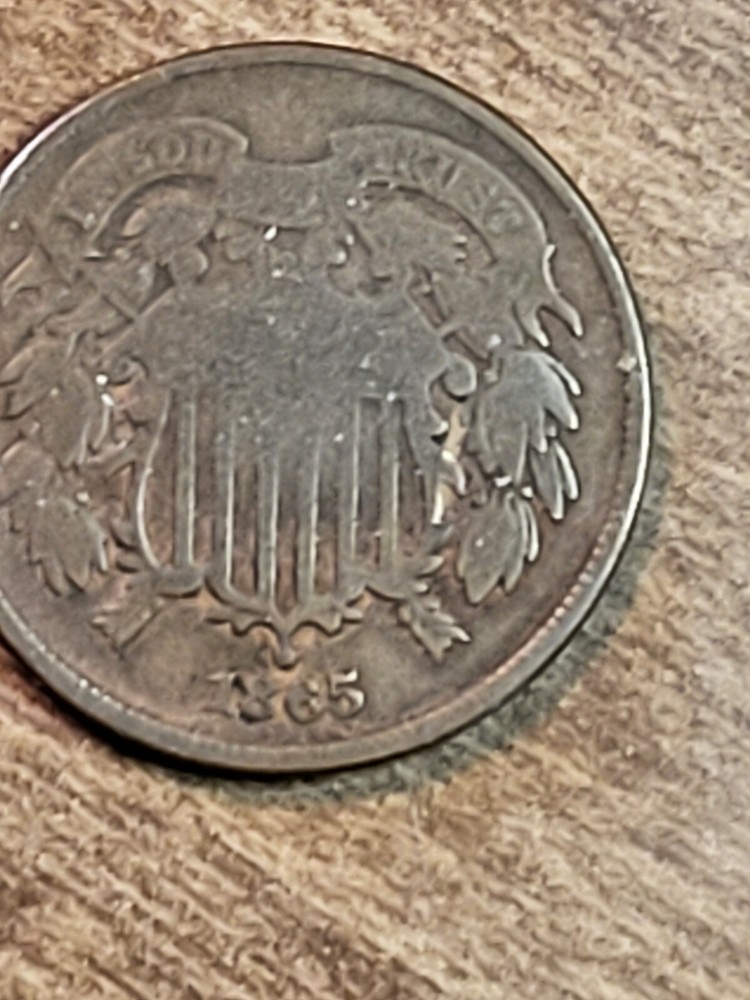 1865 Two 2 Cent Piece- Fancy 5 and 1867 3 cent piece