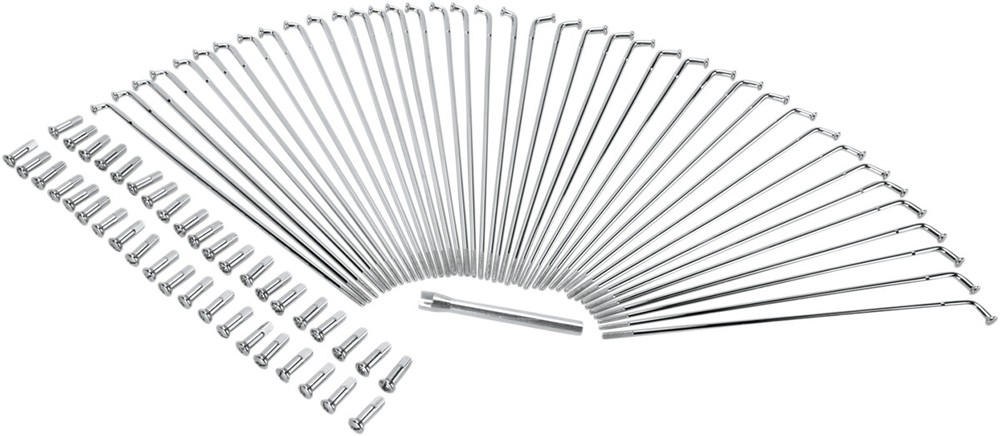 Chrome Front Drop Center Spoke Set for Harley-Davidson Super Glide FXD 1999-2006