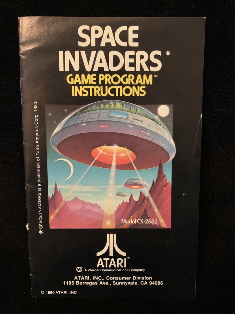 SPACE INVADERS - Game Program Instructions / Manual - ATARI 1981