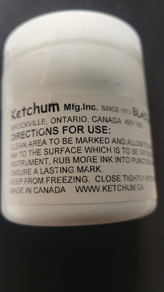 Tattoo Ink Paste, Black, 5 oz tub