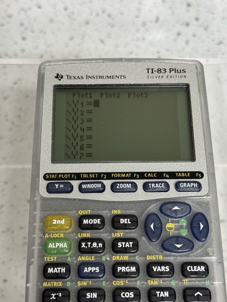 Texas Instruments TI-83 Plus Silver Edition Clear Graphing Calculator Working