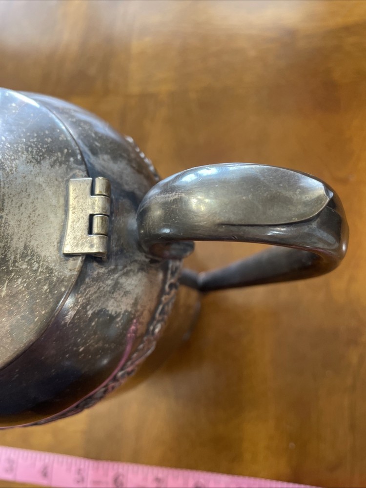 VTG Silver On Copper Tea Pot