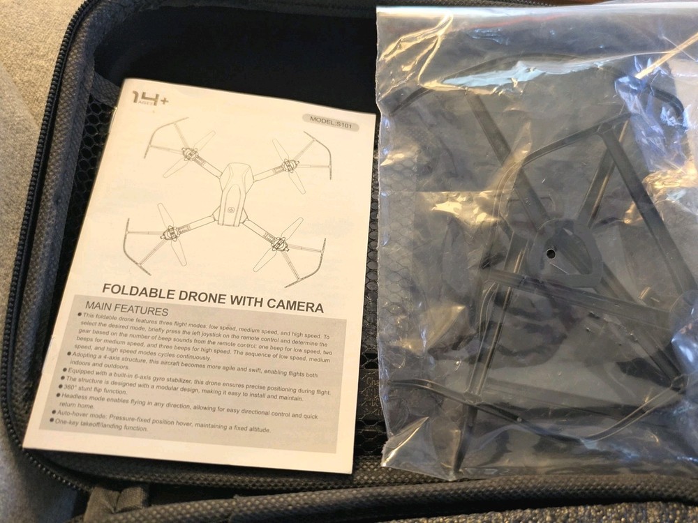 New ~ Small Foldable Drone with Camera Model S10 Wi-Fi Connectivity with Case