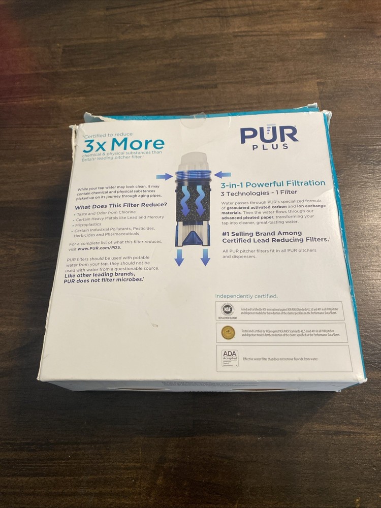 PUR PPF951K3 Lead Reduction Water Pitcher Replacement Filter - 3 Pack New