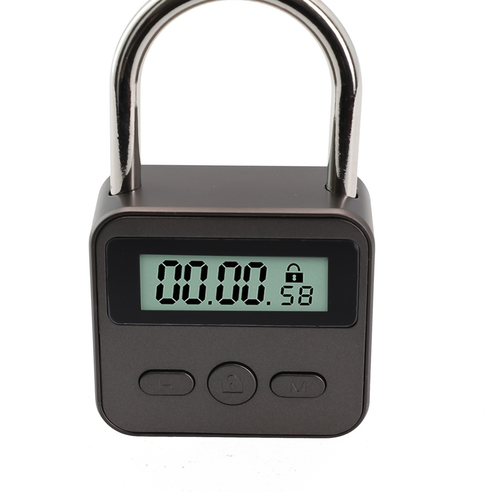 Multifunction Timer Padlock LCD Display Time Lock For Travel Waterproof