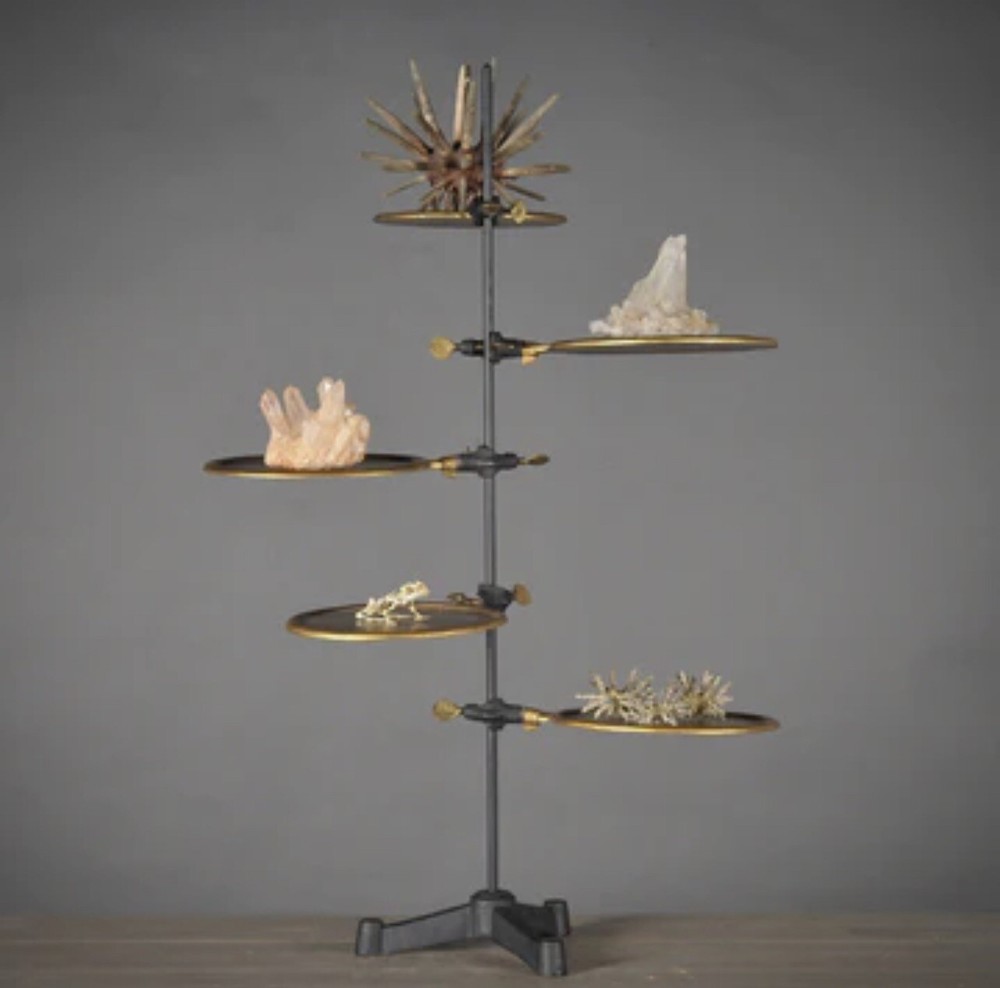 Iron/ Brass Alchemist 3 Plate Stand