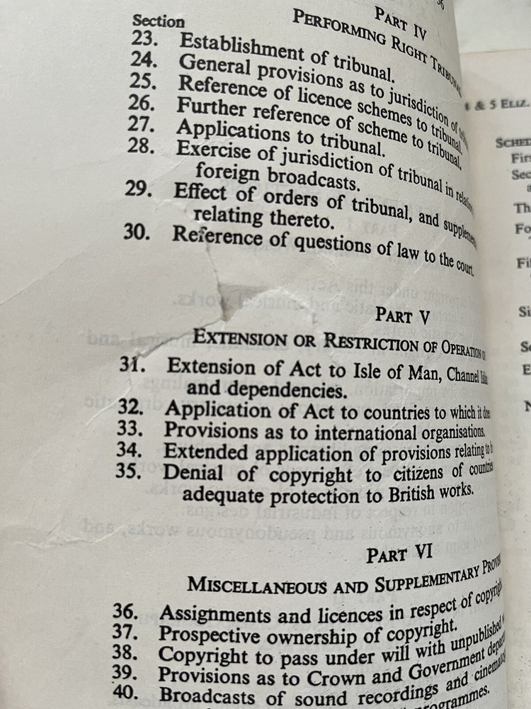 Copyright Act, 1956 4&5 Eliz. 2 Ch. 74