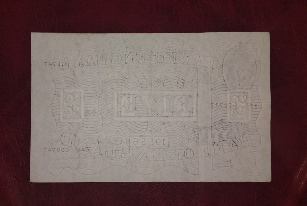 England 5 £ banknote, 1952year,good condition