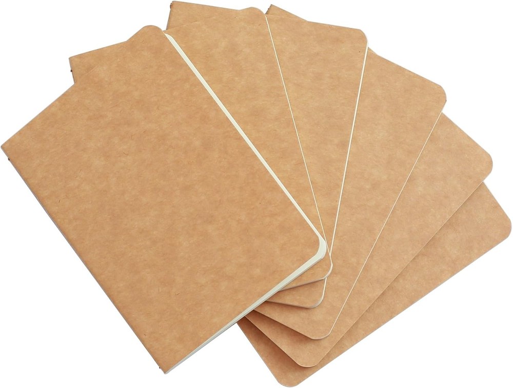 Poet Notebook, Softcover Mini Notebooks Kraft Brown Notebook Small