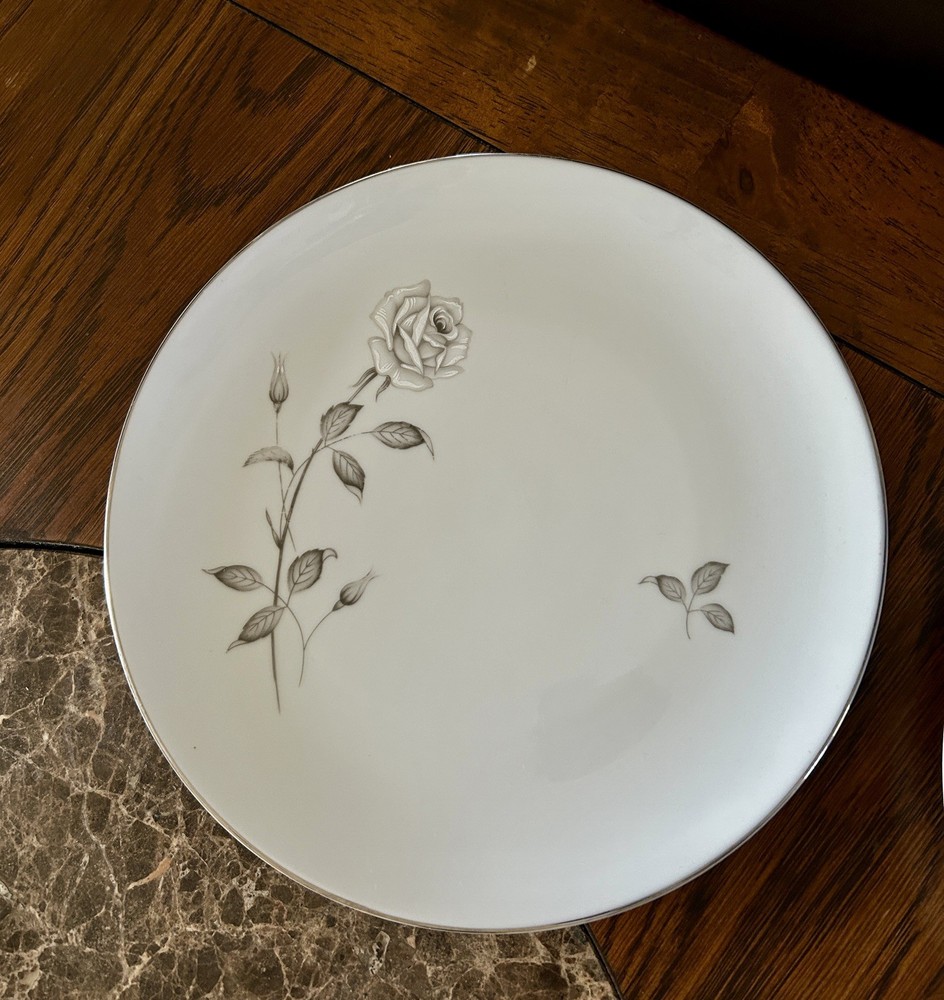 Silver Rose by Creative Manor 10-1/4” Dinner Plate