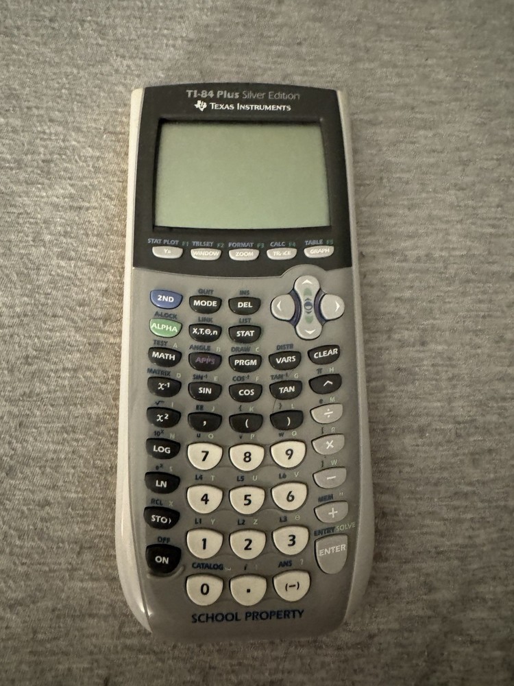 Texas Instruments TI-84 Plus Silver Edition Graphing Calculator Programmable LCD