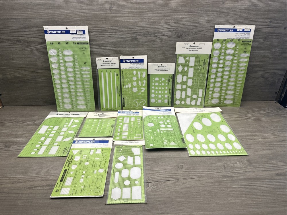 13  Staedtler Mars Professional Template Architecture Drafting Stencils