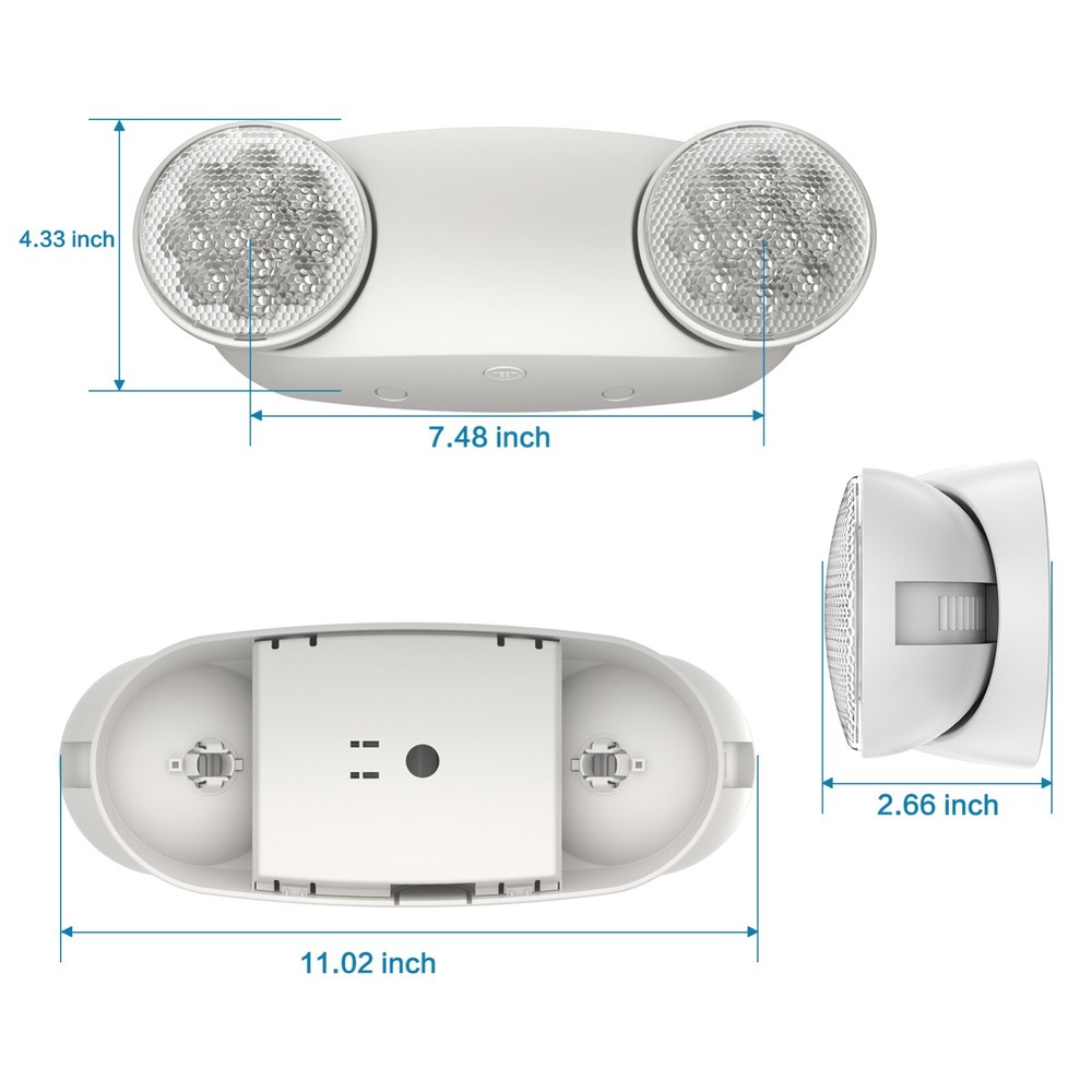 UL Listed 4 Pack Led Emergency Light Fixture with Battery backup Exit Lights.
