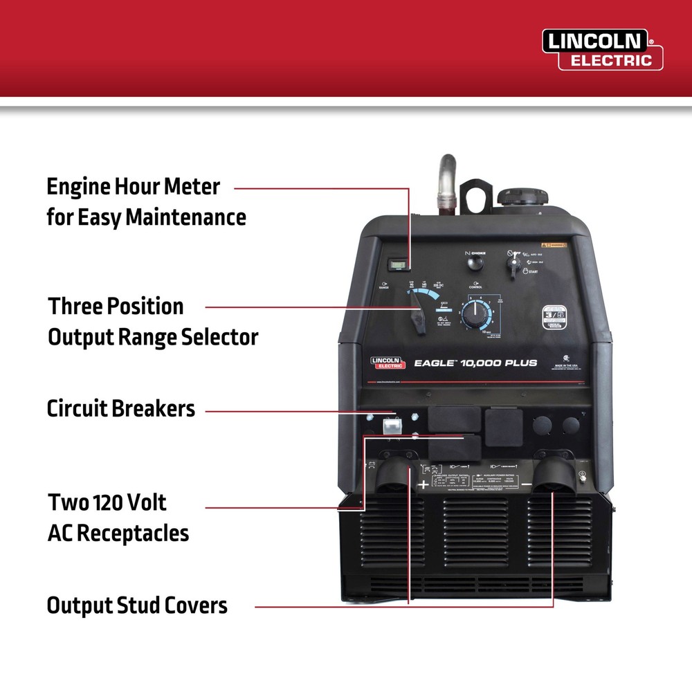 Lincoln Electric Eagle 10,000 Plus Engine Driven DC Arc Welder/AC Generator