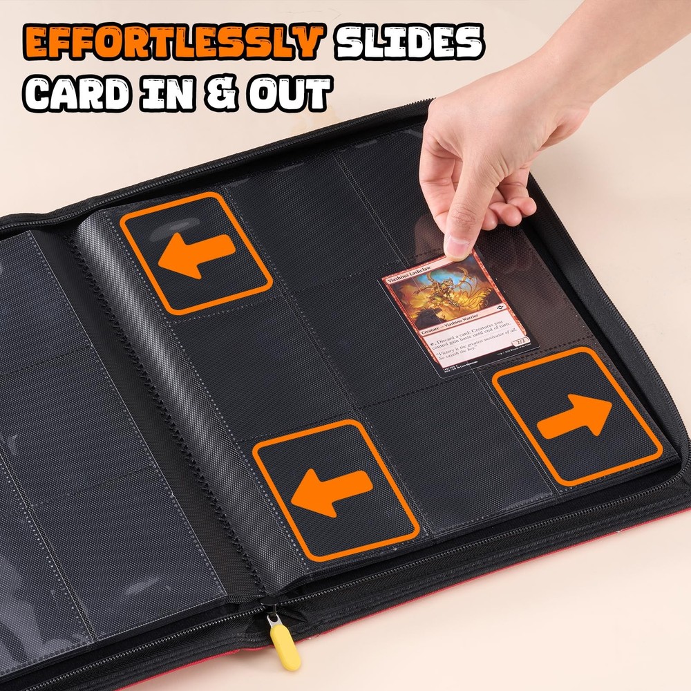 ProCase 9 Pocket Trading Card Binder with Side Label; 2Pack 720 Double Sided Poc