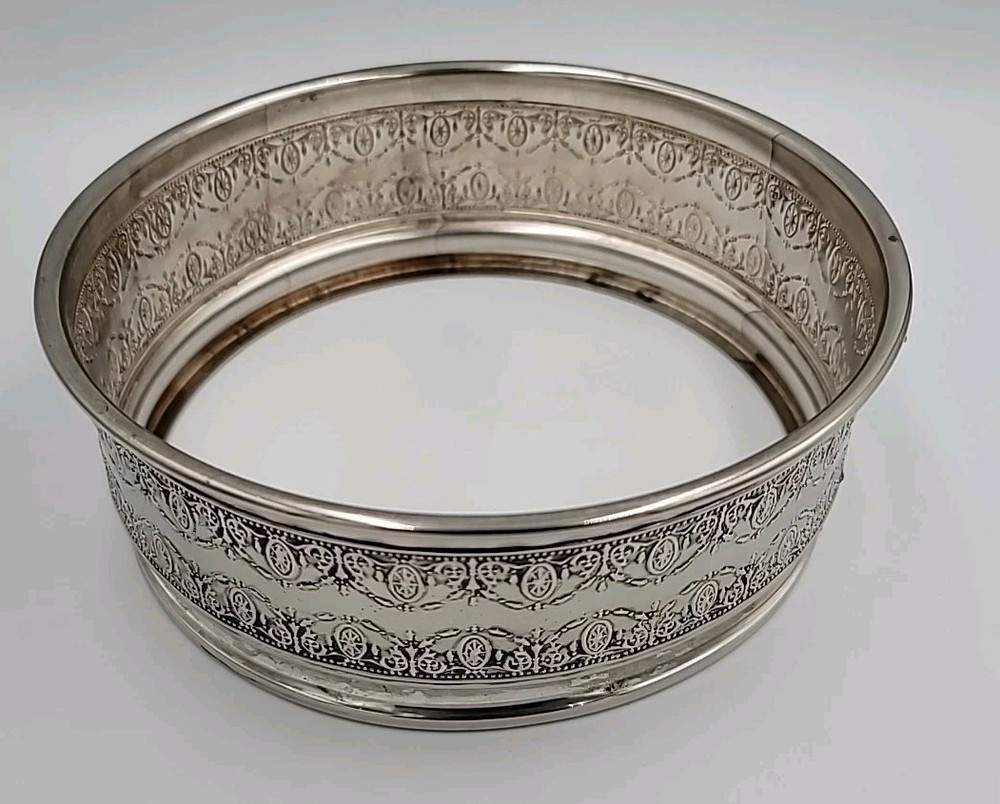 8” Silverplate Wine Coaster Without Bottom