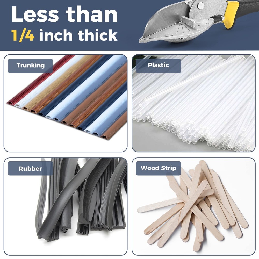 BAOLIAN Miter Shears Sharp Multi Angle Scissors 45-135° Quarter Round Cutting