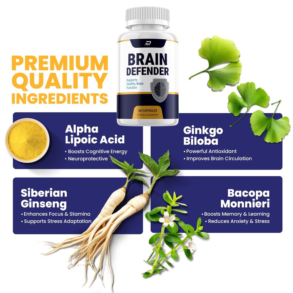 (2 Pack) Brain Defender Supplement Capsules – BrainDefender All Natural