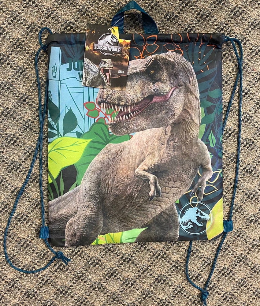 JURASSIC WORLD DRAWSTRING BAG BOY NWT