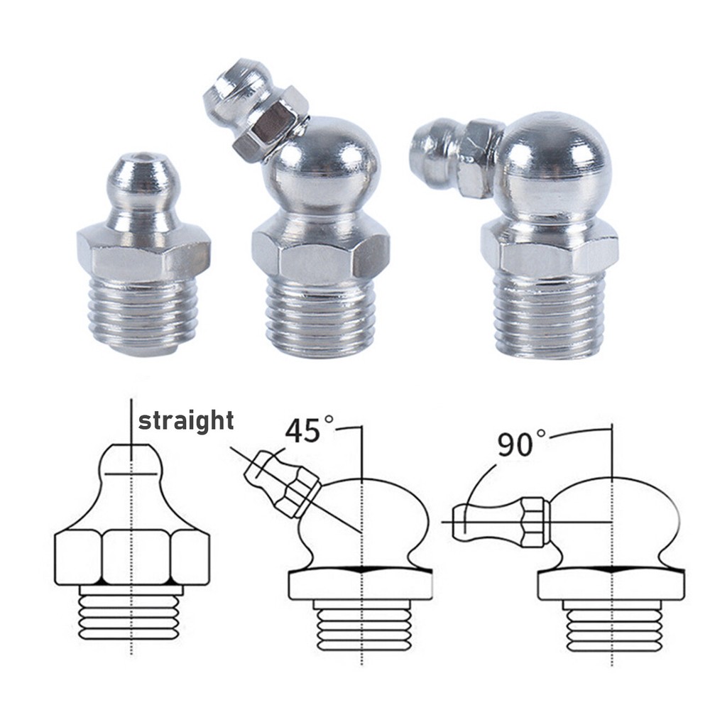 Quick Release High Pressure Grease Gun Coupler Coupling End Fittings+Adapter Kit
