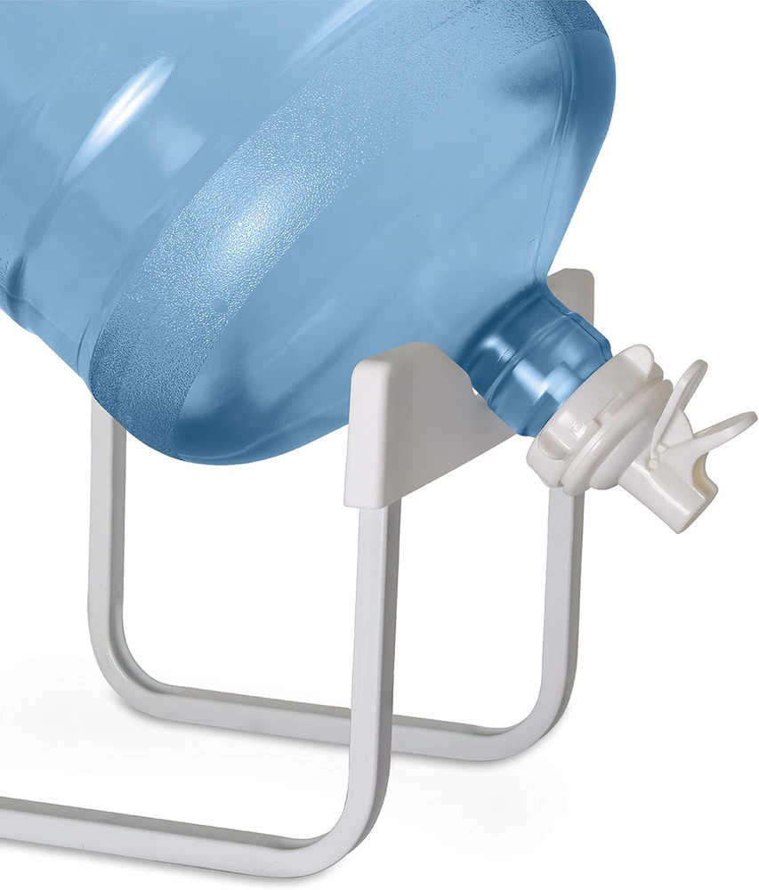 Brio Stainless Steel 3-5 Gallon Water Jug Stand and 2 Dispenser Valves, Non Slip