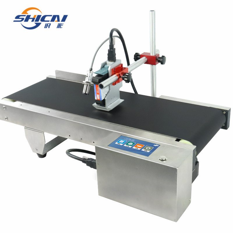 Mini automatic online inkjet printer prints batch barcodes on packaging