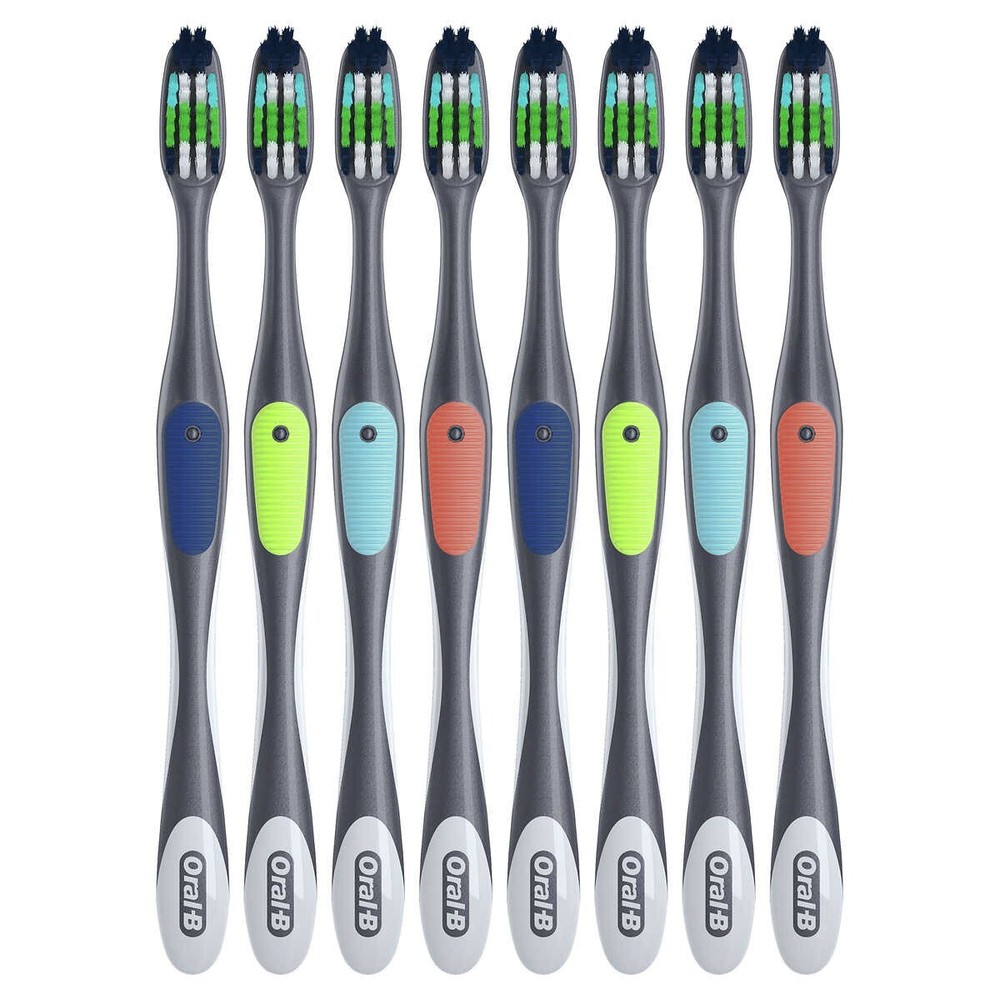 Oral-B CrossAction Advanced Toothbrush, 8-pack, Soft or Medium