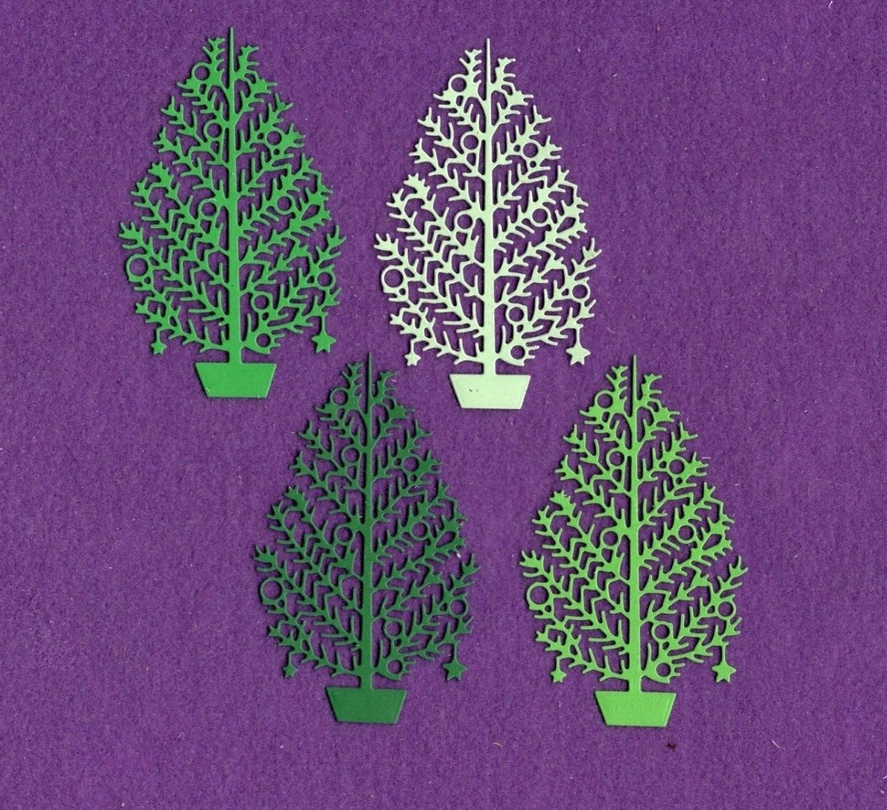 CHRISTMAS TREE # 8 die cuts scrapbook cards