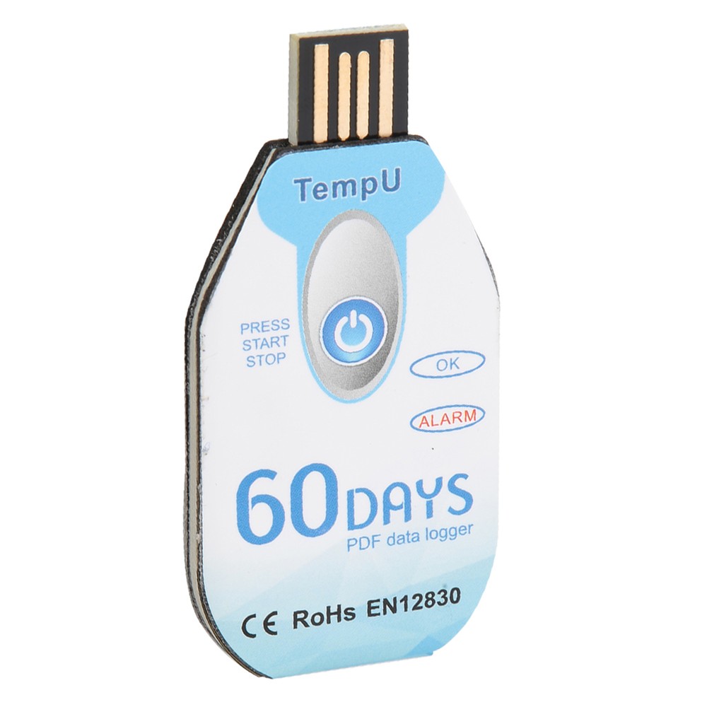 Temperature Data Logger Single Use PDF Report USB Ports 10000 Points