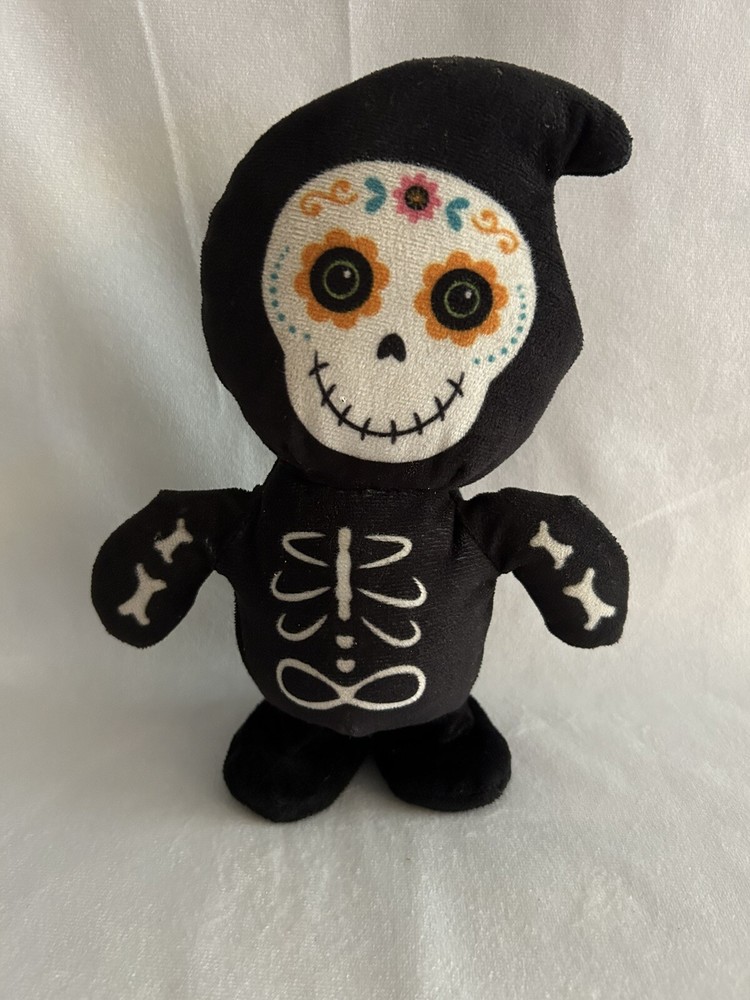 Singing Skeleton Black And Colorful Greenbrier Industries Plush Push Button