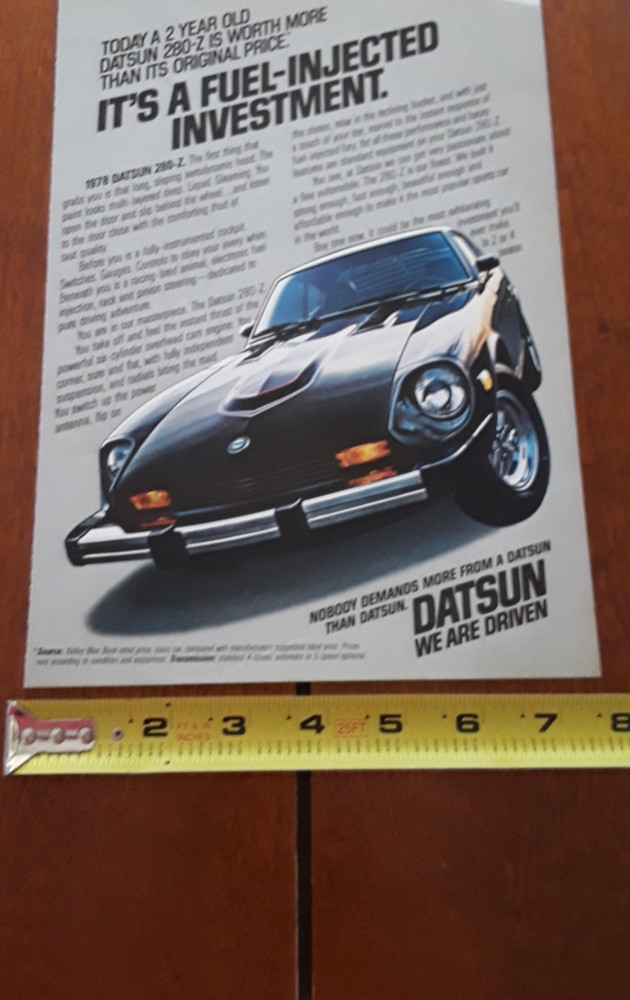 1978 DATSUN 280Z  ORIGINAL AD