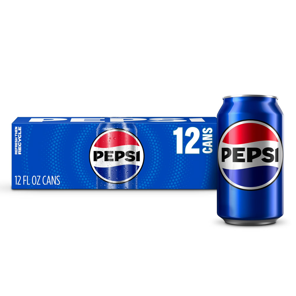 Pepsi Cola Soda Pop, 12 oz Cans, 12 Pack