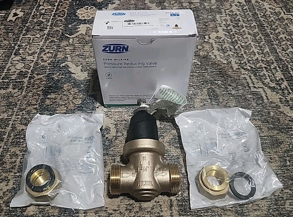 Zurn Wilkins 3/4" NR3XL Pressure Reducing Valve with double union