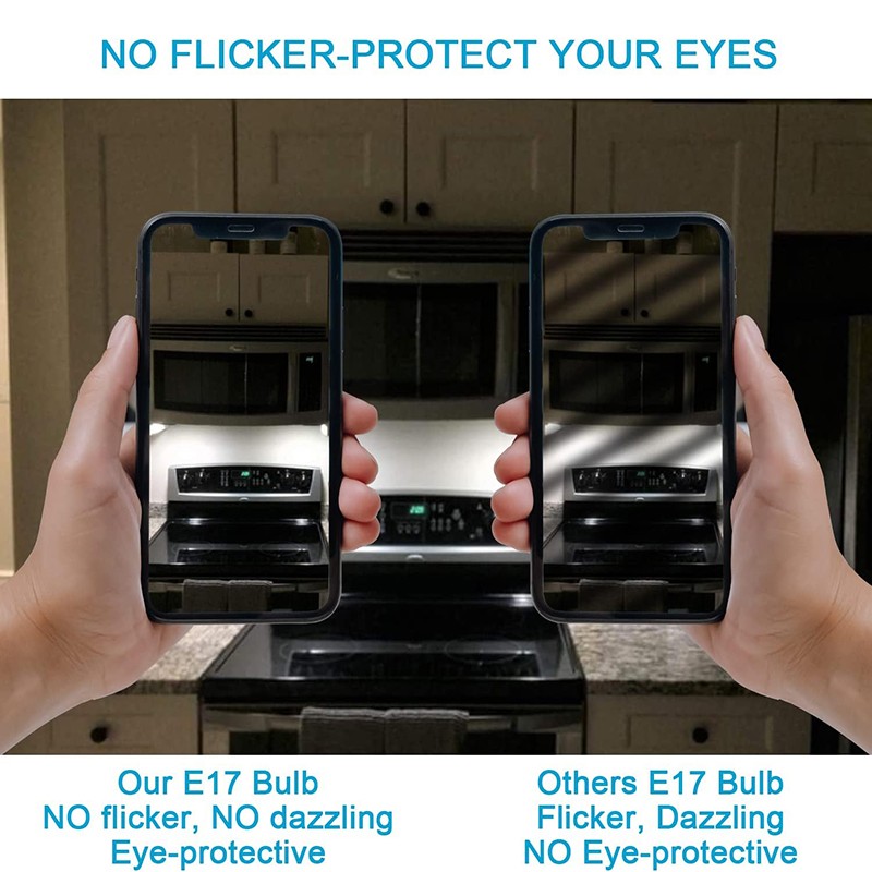 LED E17 Bulb Microwave Oven Light Dimmable 4W Natural White 6000K Light
