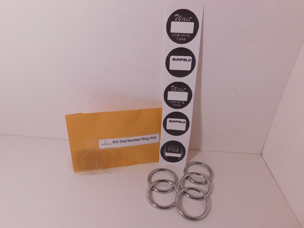 Five Original Stromberg Carlson Chrome Dial Ring Kits for your Stromberg Dials