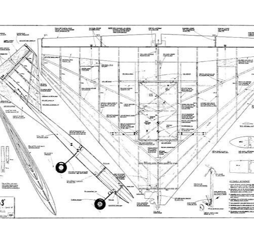 363 Aerobatic Delta wing 49" RC Model Airplane Printed Plans & Templates