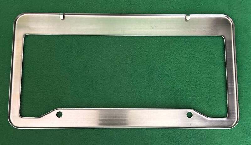 Alphastic Glass Diamond Car License Plate Frame 2 Sets Blue & Silver.