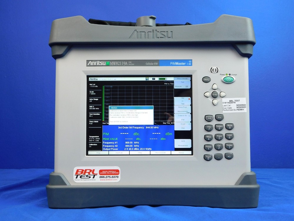 Anritsu MW82119A PIM Master Passive Intermodulation Analyzer - Options 031/850