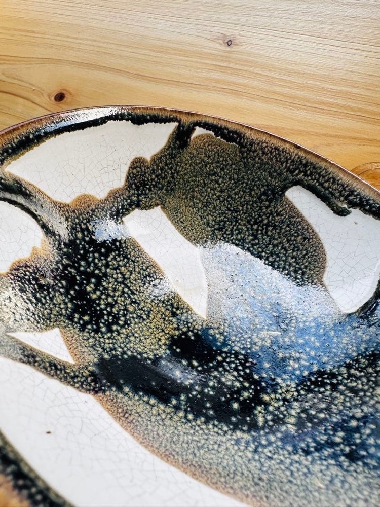 Tea Utensils Wave pattern ceramic