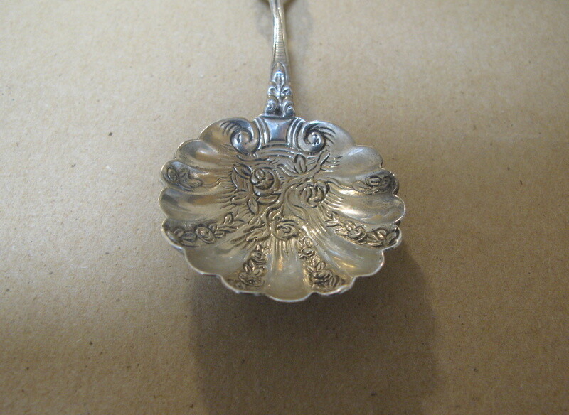 Vintage GEWE M Swedish Silver Berry Serving Spoon Signed