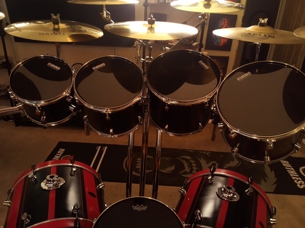 Full 8pc Pdp Custom Kit And Gibraltar Rack