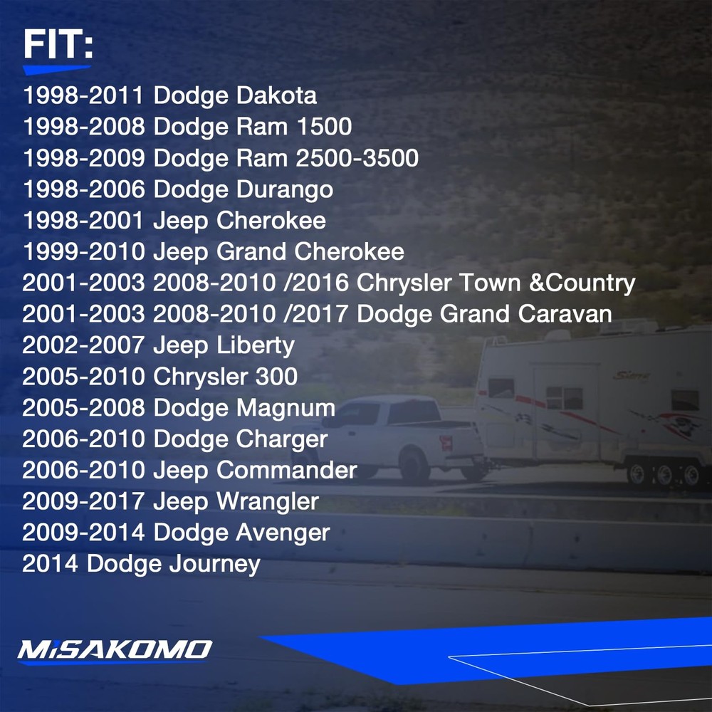 Rear 7-Way Trailer Tow Connector Compatible with 1998-2009 Dodge Ram 1500/2500