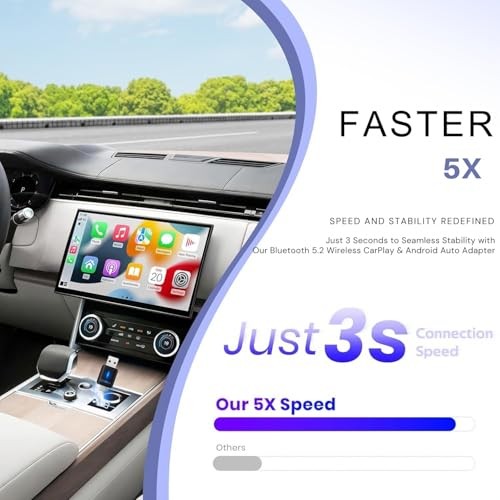 Wireless CarPlay adapter & wireless Android Auto adapter, 2-in-1 USB-A/USB-C