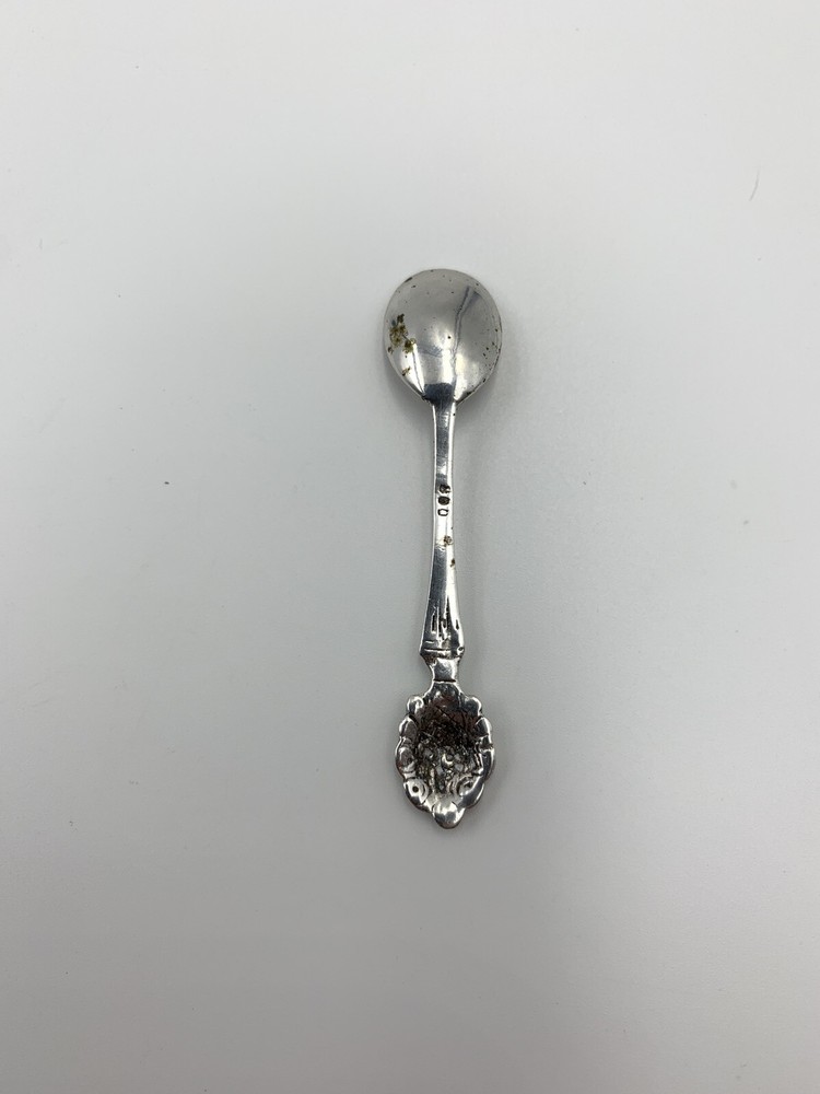 Antique .800 Salt Spoon Continental Silver