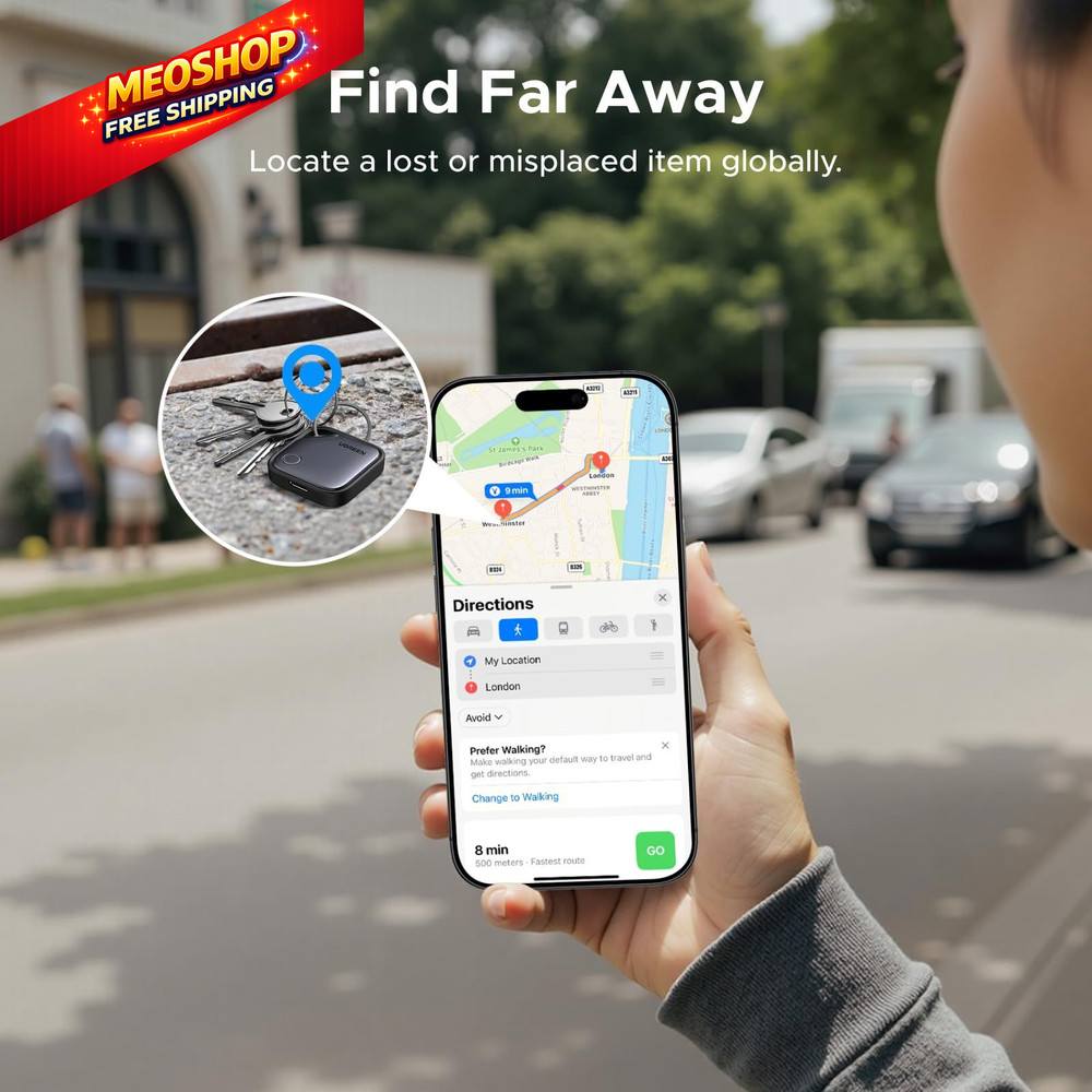 UGREEN FineTrack Air Tracker Tags (iOS Only) 4 Pack, 2-Year Replaceable...