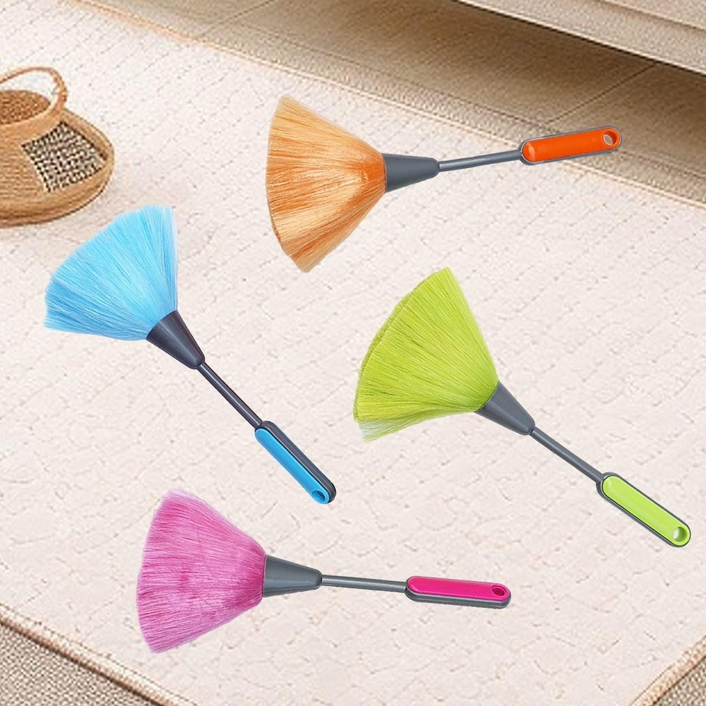 4 Pack 10 inch Microfiber Duster, Feather Duster, Grips Microfiber Delicate