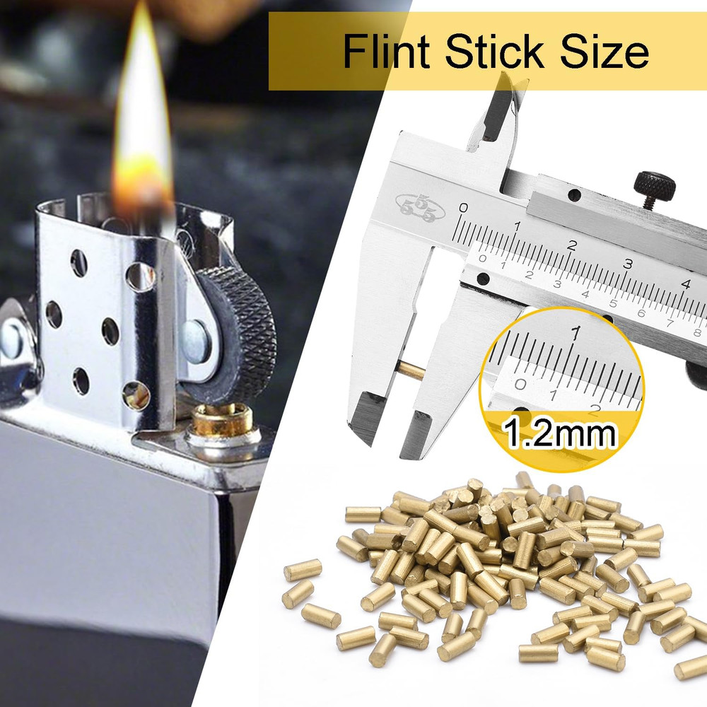 520pcs Lighter Flints Wicks Replacement,Lighter Repair kit Include Flint Stones