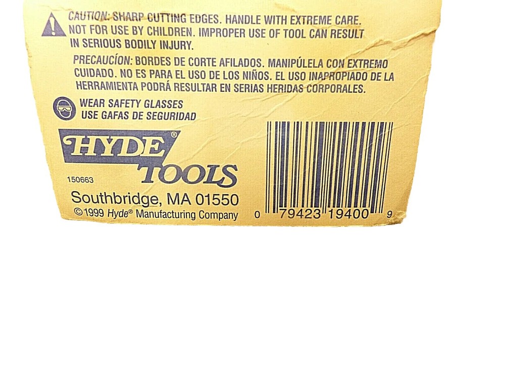 Vintage Hyde Tools 19400 Ceramic Tile Nipping Tool 1999 NOS