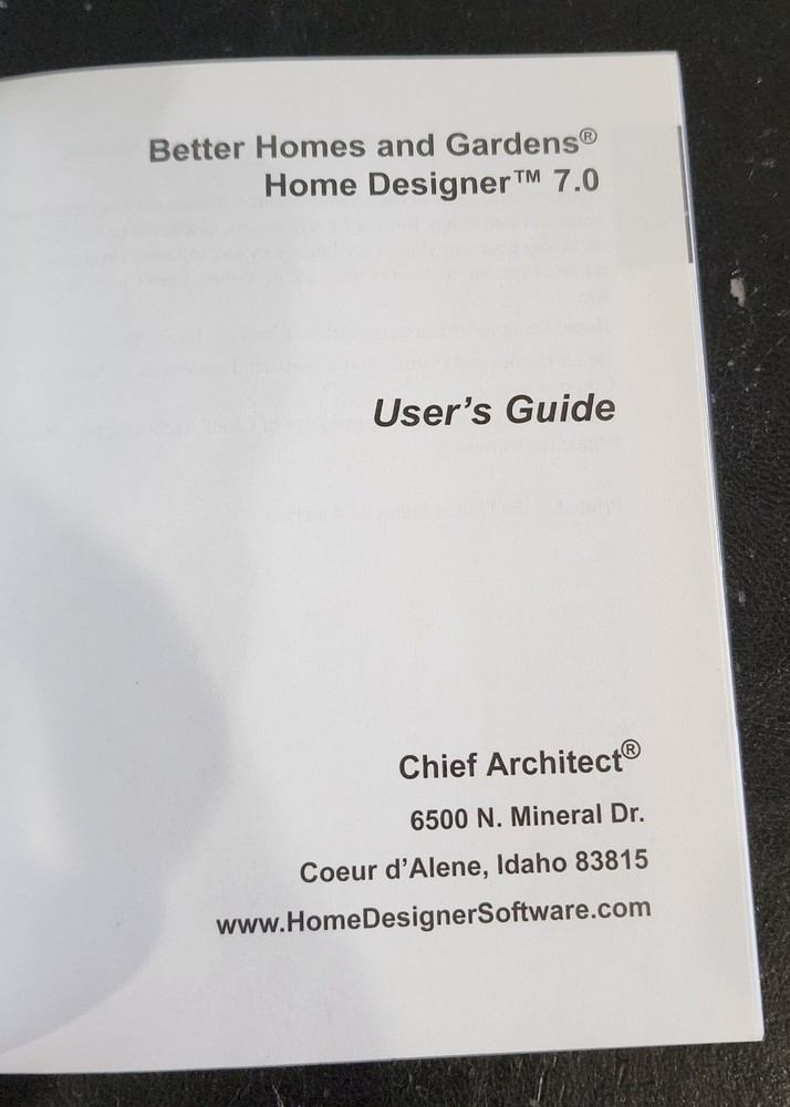Better Homes And Gardens Home Designer Program User's Manual + 3 Software CD's